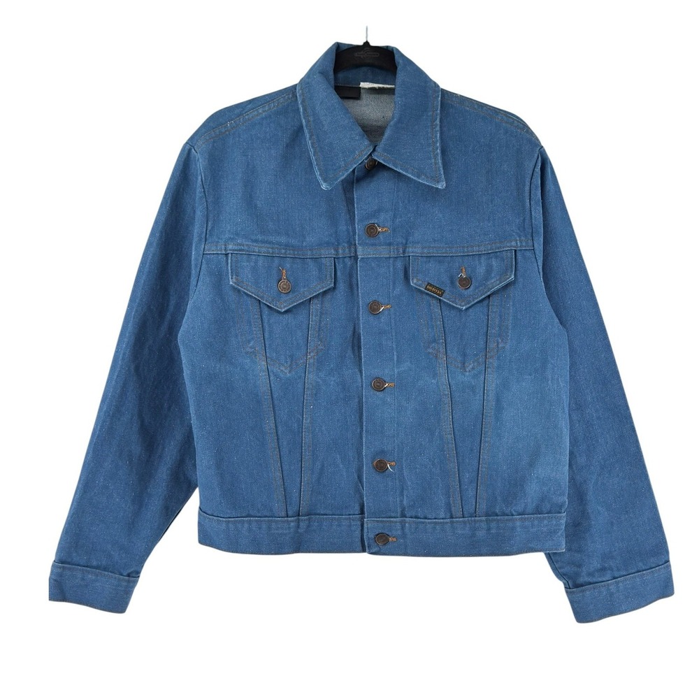 Vintage 70s Sears Roebuck Western Wear Trucker Jacket 42‎ Denim EUC